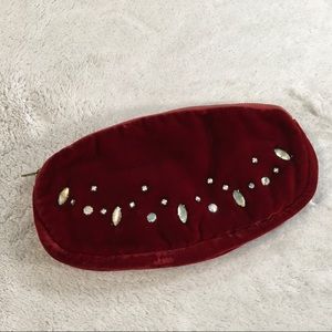 Celebrity Inc New York vintage clutch maroon